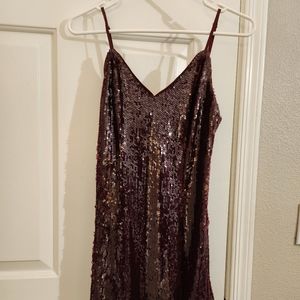 Burgundy mini sparkly party dress